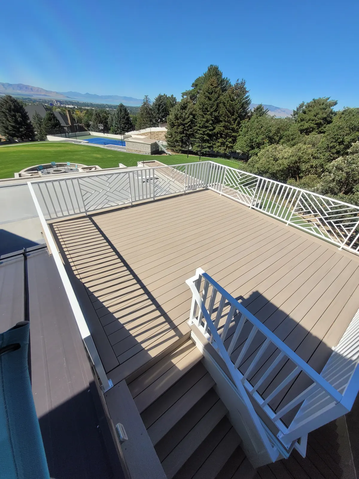 Rooftop composite deck overlooking Utah Valley