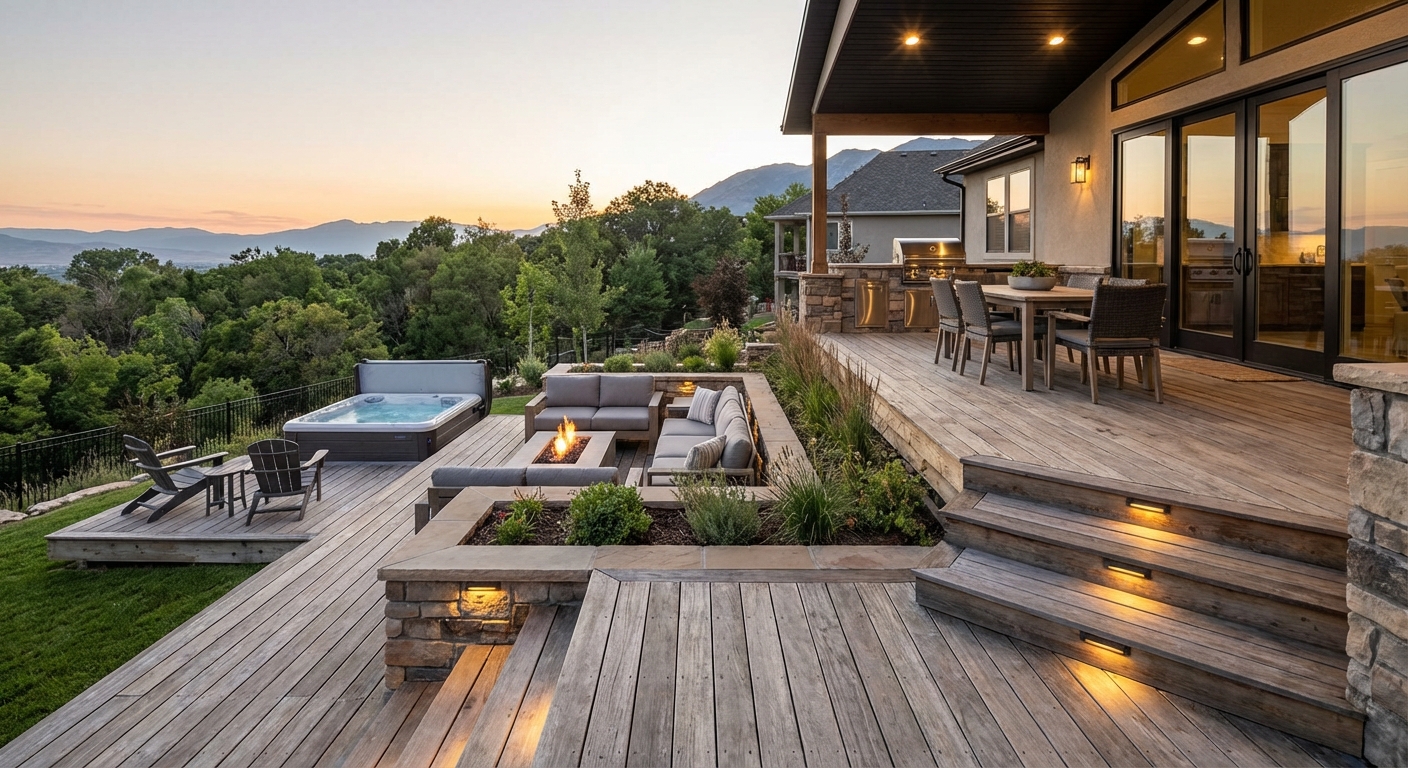 How Multi-Level Decks in Highland Add Function and Style