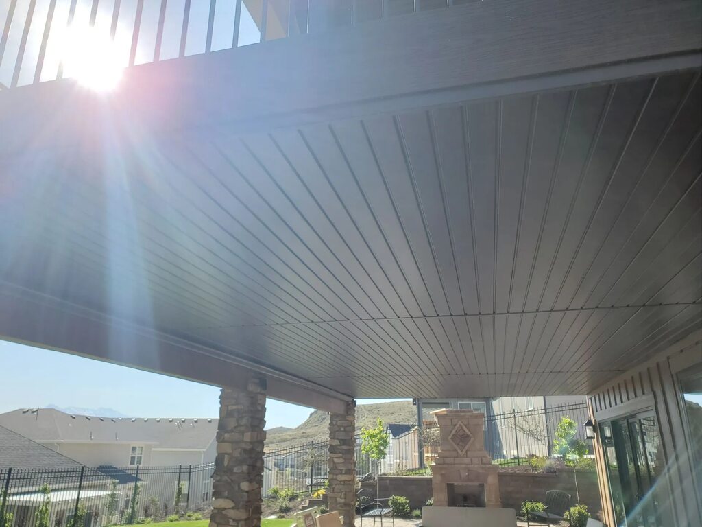 Buildings with large windows are defined by enhancements from TC Decks.